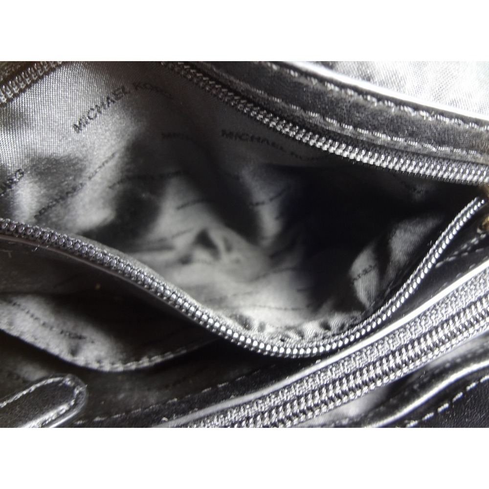 Michael‎ Kors Sloan Black Quilted Lamb Leather Shoulder Bag Crossbody Gold Chain - Picture 10 of 12